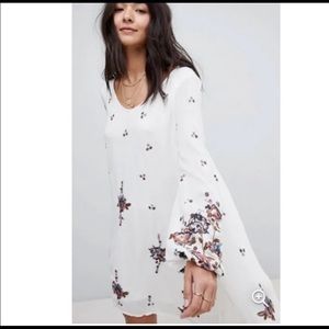 Free People Oxford Embroidered Mini Dress